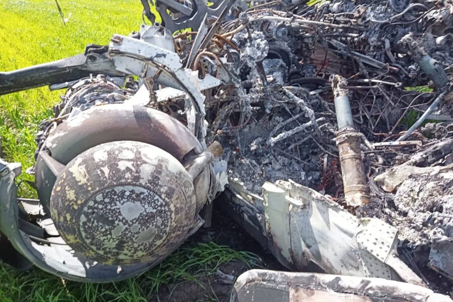 В Херсонский области найдены обломки уничтоженного вертолета Ми-8