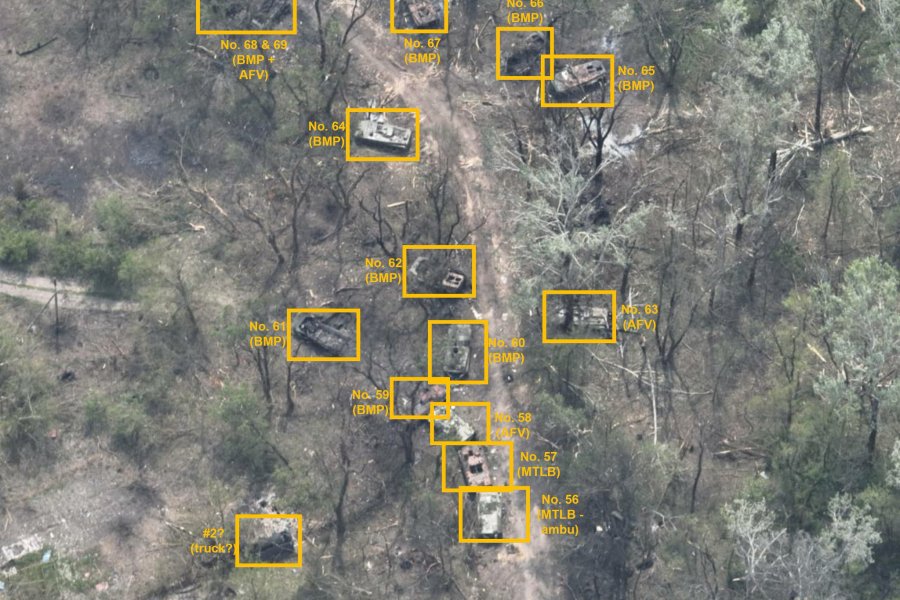В сети появилась полная карта разгрома нескольких тактических групп под Белогоровкой