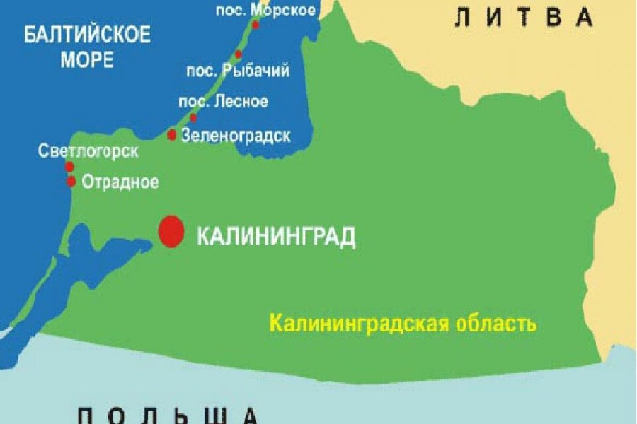 Карта калининграда россии